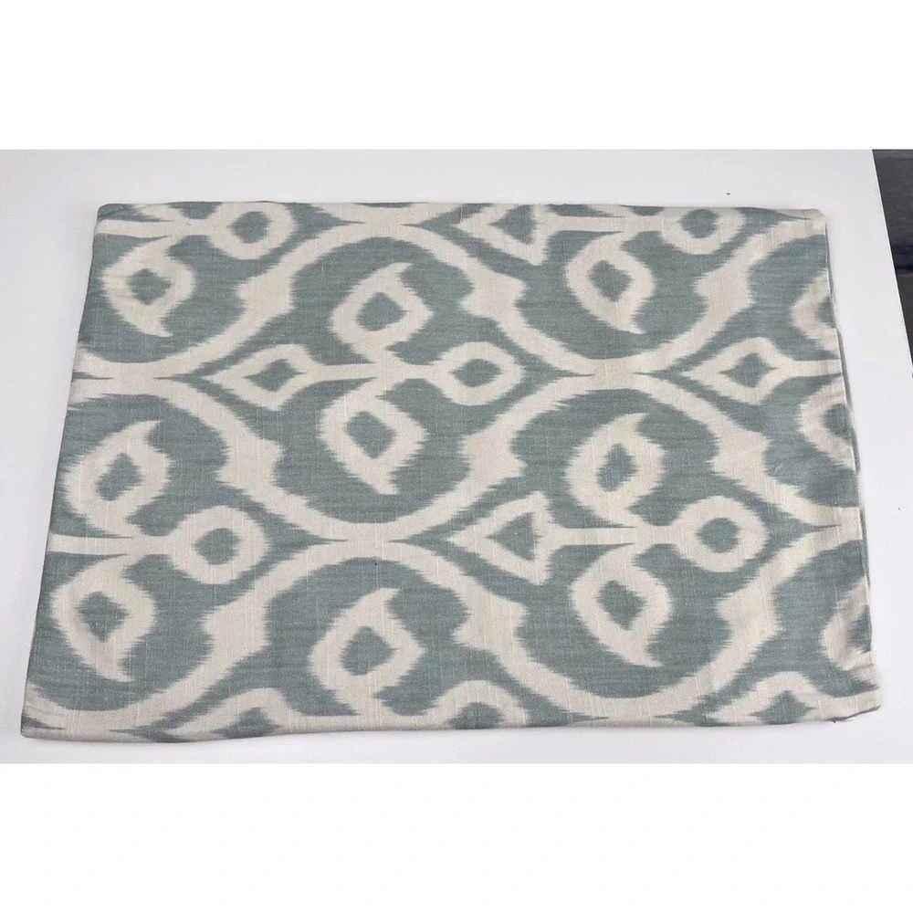 2 x Pottery Barn Aisha Embroidered Lumbar Pillow Cover Suzani Blue Cream Boho